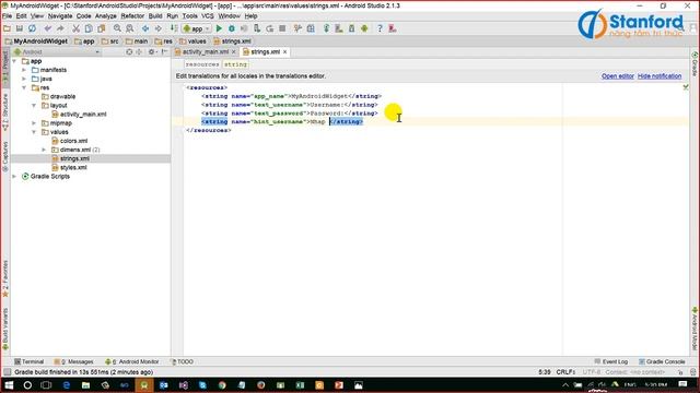 [Học android cơ bản] Làm việc với widget chính trong lập trình android смотреть онлайн