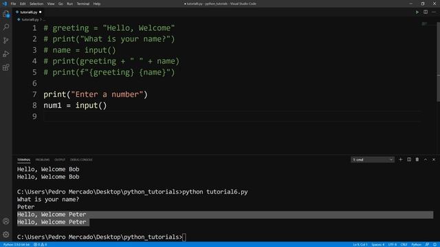 Getting User Input In Python смотреть онлайн