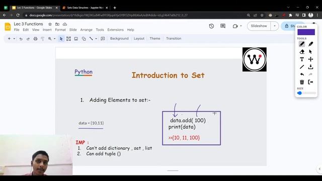 Set Data Structure in Python смотреть онлайн