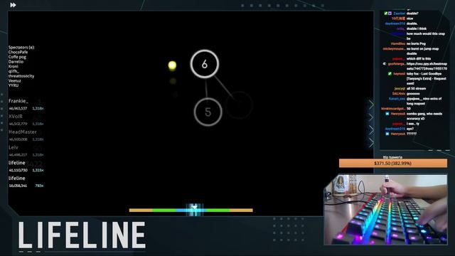 [Live] lifeline | dj TAKA - quaver [NiNo's Extra] +HDDT 98.36% {890pp 1❌} - osu! смотреть онлайн