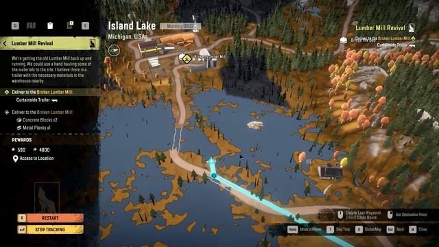 SnowRunner Contract 16 Lumber Mill Revival Michigan Island Lake смотреть онлайн