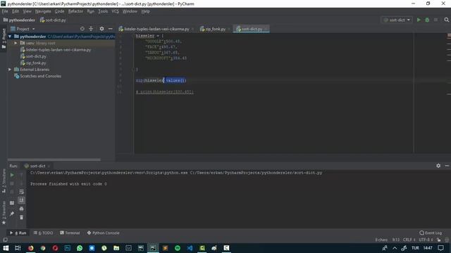 Python Dersleri 2018 - Ders 35: Python'da Dictionary Sorting, min,max Fonksiyonları смотреть онлайн
