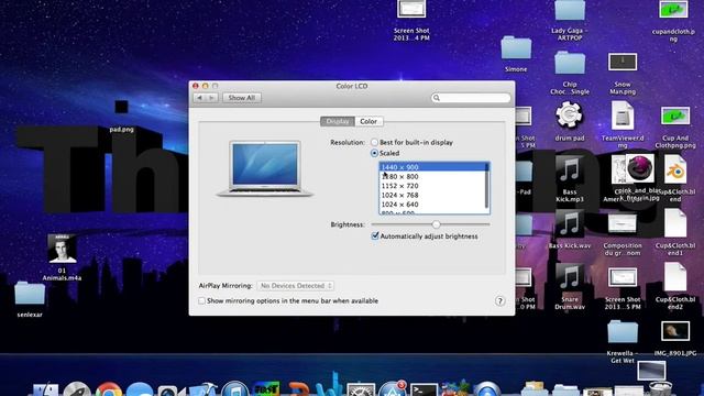 How to change screen resolution in Mac OS X