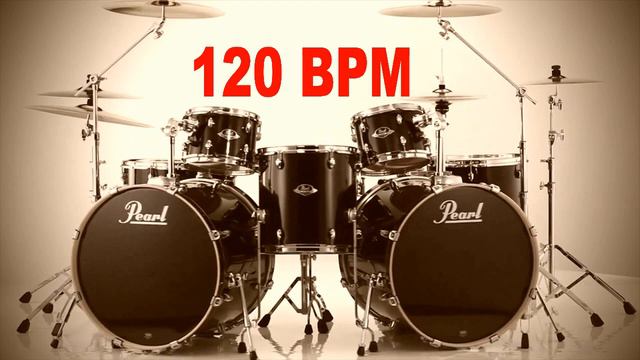 ROCK - 120BPM 4/4 drum track - metronome - drum beat смотреть онлайн