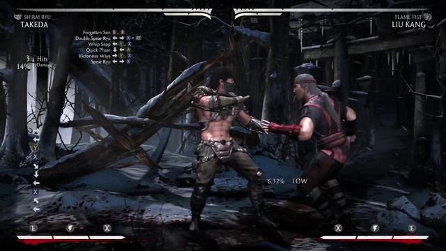 MKX: Takeda Combo Tutorial All 3 Variations (41%, 40%, 39% One Bar Each) смотреть онлайн