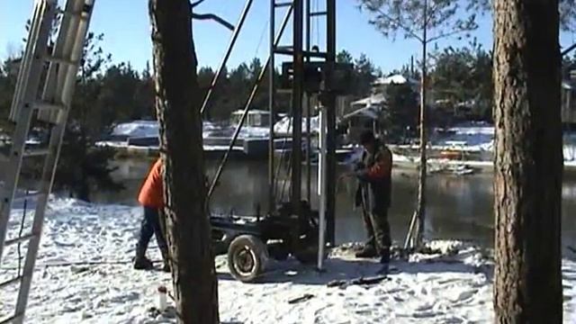 Производство свайно-винтового фундамента зимой смотреть онлайн