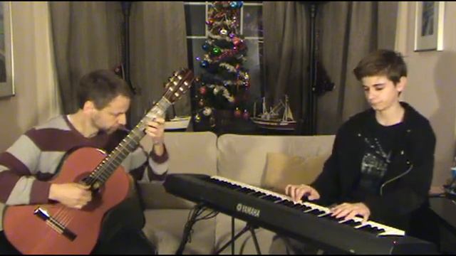 Sons de Carrilhões by João Pernambuco (duet for guitar and piano) смотреть онлайн