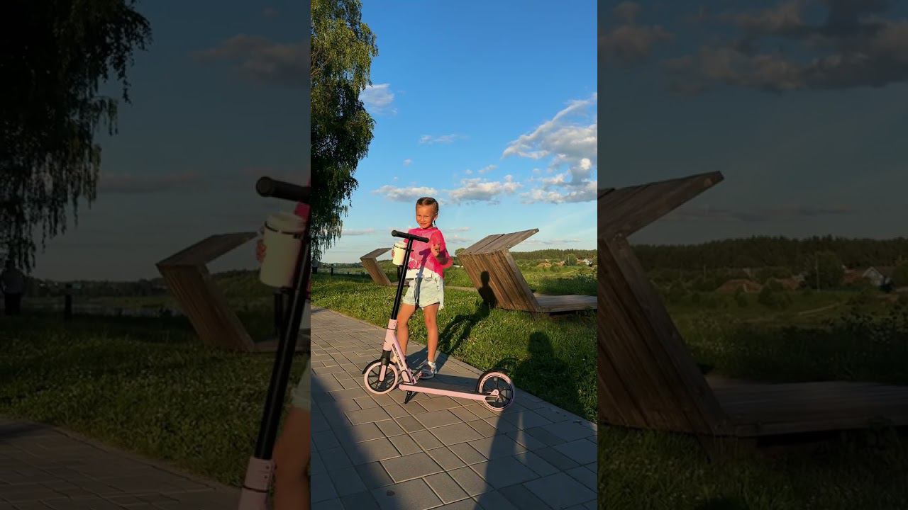 Теплый летний вечер, закат, самокат и кружка с любимым напитком = рецепт счастья.