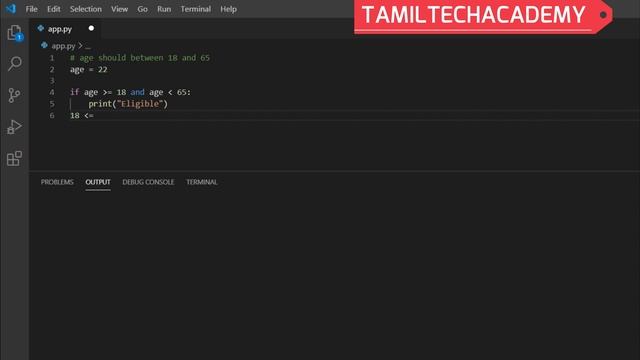 Chaining Comparison Operators | Python Tutorial - Python for Beginners [Full Course] in Tamil смотреть онлайн
