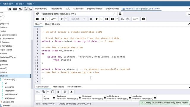 Create Updatable View | Basic Tutorial #postgresql #postgresqlview #updatableviews смотреть онлайн