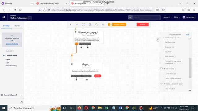 How to Build an SMS Chatbot Using Twilio Studio || Split Condition based on user Reply смотреть онлайн