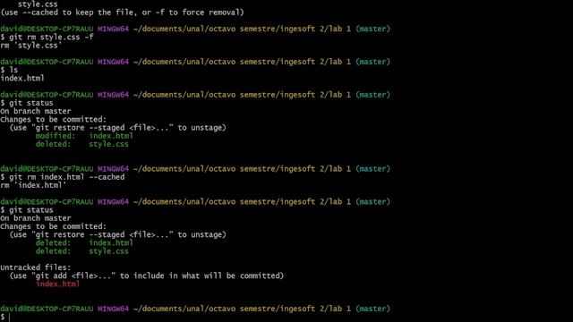 Comando remove en git смотреть онлайн
