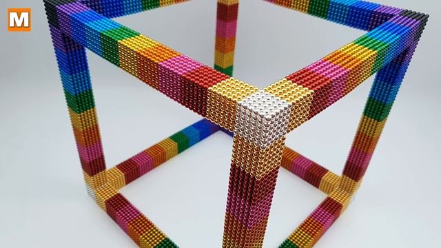 DIY ⭐ How To Make Monster Rainbow Cube with 25 000 Magnetic Balls ⭐ ASMR Satisfying смотреть онлайн