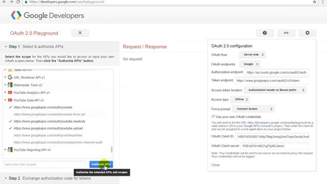 Generate google Refresh Token for accessing youtube video upload api смотреть онлайн