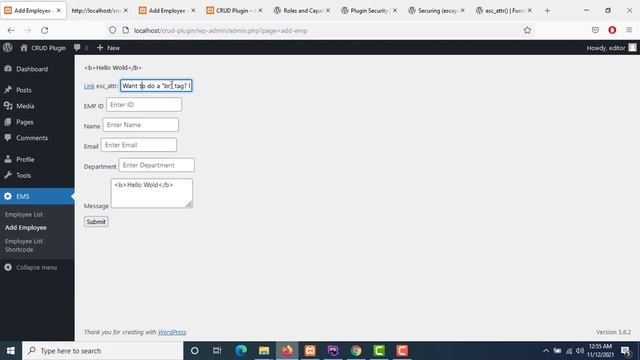 WordPress Plugin Data & Request Security in Hindi/Urdu # Part 4 | Securing (escaping) Output смотреть онлайн