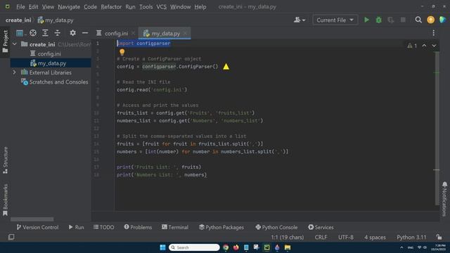 How to Use Configparser to Extract Values from an INI File смотреть онлайн