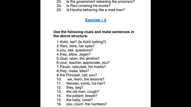 Present Continuous sentences – Positive questions (DAY-3) - ENGLISH GRAMMAR-3 смотреть онлайн