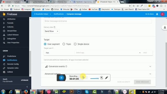 How to create Firebase Cloud Messaging on fire base смотреть онлайн