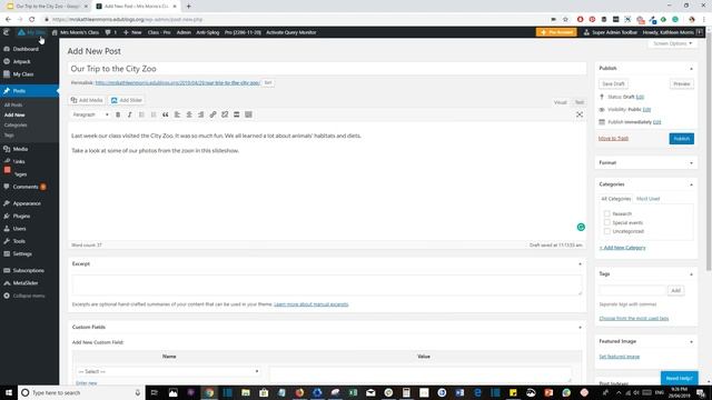 How To Embed A Google Slides Presentation Into A Blog Post | Edublogs | CampusPress | WordPress смотреть онлайн