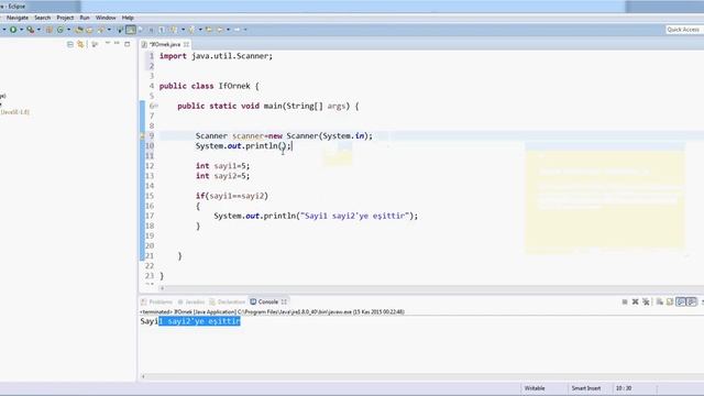 Java SE Ders 6 Kontrol Mekanizmaları ve Döngüler смотреть онлайн