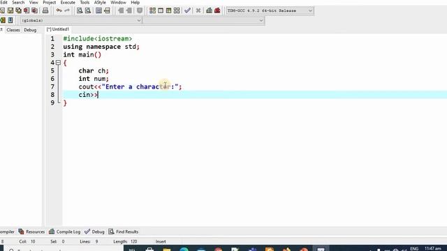 write a program that inputs a character and display its ASCII code смотреть онлайн