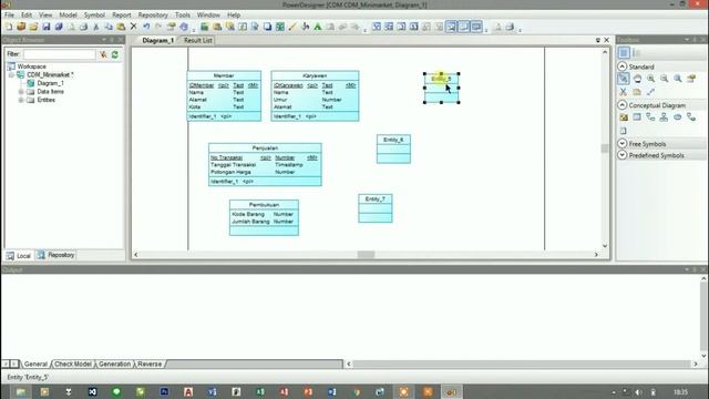 Power Designer 2016 - Conceptual Data Model & Logical Data Model Database Minimarket смотреть онлайн