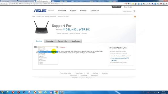 Как прошить ADSL Modem Router ASUS DSL-N12U (VER.B1) смотреть онлайн