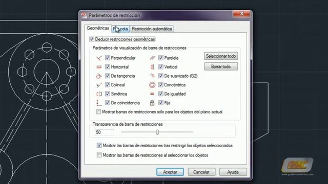 12.3-b Restricciones Paramétricas (Curso Autocad 2012, www.guiasinmediatas.com) смотреть онлайн