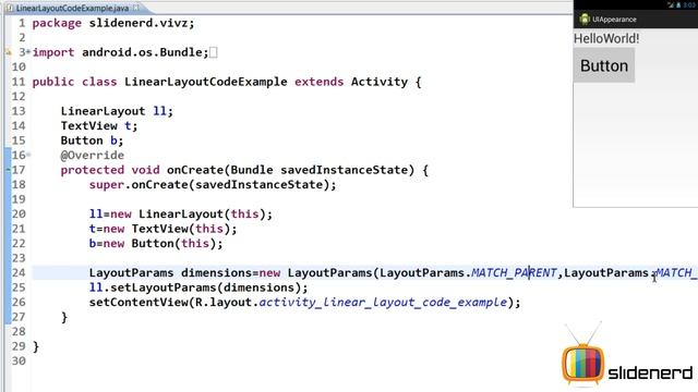 41 Android Linear Layout Using Java Code Part 2 | смотреть онлайн