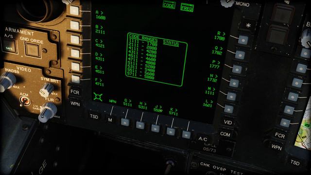 DCS AH64D Коды лазеров Каналы и частоты