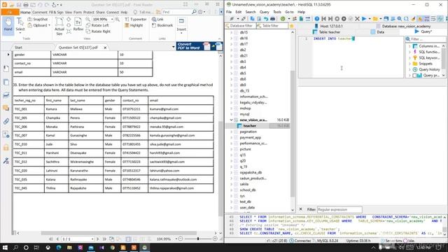 DBMS Question Session 5 | 1st Year | Semester 01 | Java Institute | Nidula Gunawardana смотреть онлайн