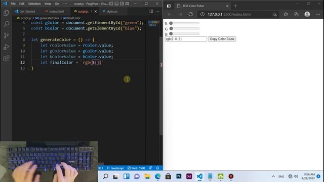 ASMR Programming - RGB Color Picker using HTML CSS and JavaScript - No Talking смотреть онлайн