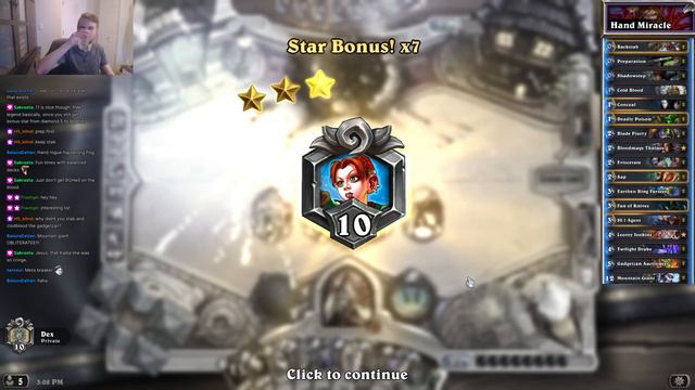 Hearthstone: Classic Hand Miracle Rogue! смотреть онлайн