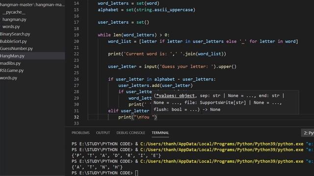 LẬP TRÌNH PYTHON CƠ BẢN #4: GAME HANGMAN ( ĐOÁN CHỮ ) - PHẦN 2 смотреть онлайн