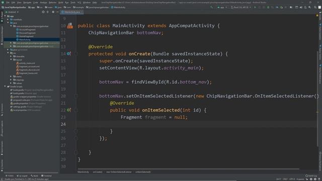 How to Implement setOnItemSelectedListener using Fragment on Chip Navigation Bar Bubble Tab Bar Jav смотреть онлайн