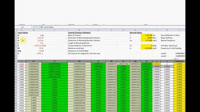 Second Order differential equation , Camera Vibration, solved in Excel смотреть онлайн