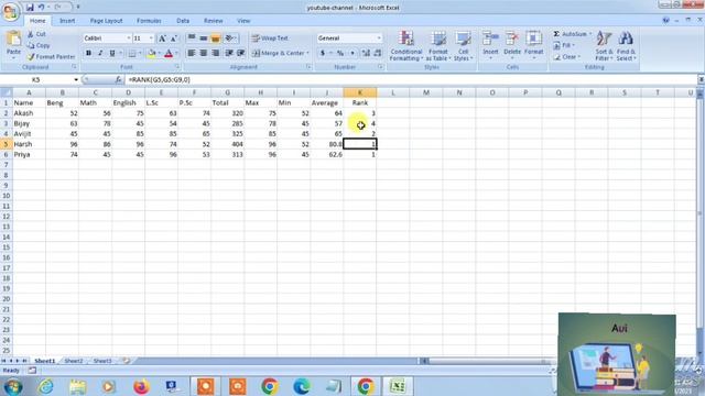 What is Rank() function? | MS Excel | Microsoft Excel | rank formula | explain in Hindi | @aacAvi смотреть онлайн