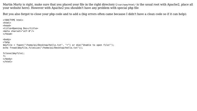 Raspberry Pi: Open text file on rasbperrypi using PhP (3 Solutions!!) смотреть онлайн