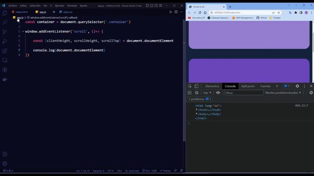 Vanilla JavaScript - Infinite Scroll смотреть онлайн
