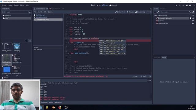 Making The Chain Reaction Game With Godot Engine - Part 2 [Spatial Buttons]