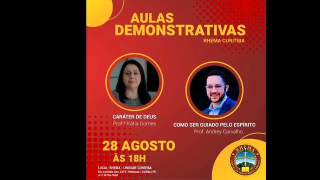 AULA DEMONSTRATIVA RHEMA | 28/08/2021 смотреть онлайн