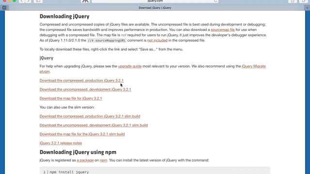 Tutorial de Jquery: Instalación de la biblioteca de jquery.js смотреть онлайн