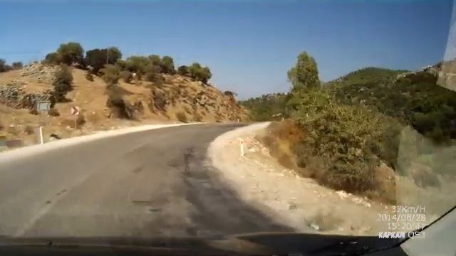Серпантин по дороге из Бодрума в Ялыкавак смотреть онлайн