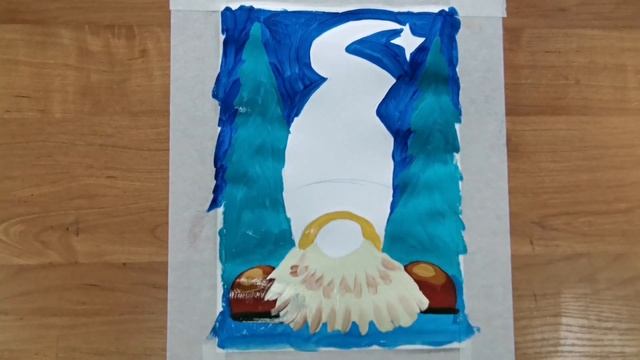 КАК НАРИСОВАТЬ ГНОМА ГУАШЬЮ /gouache drawing смотреть онлайн