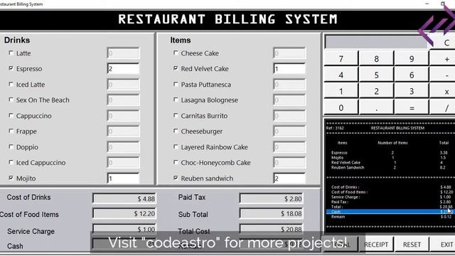 Restaurant Billing System in Python with Source Code - CodeAstro смотреть онлайн