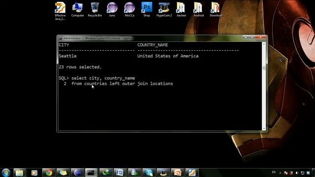 ORACLE SQL 27: (Left, Right, Full) Outer join смотреть онлайн