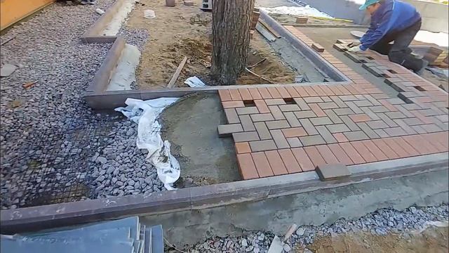 Мощение клинкерной брусчаткой