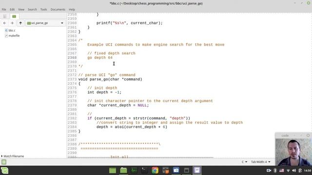 Bitboard CHESS ENGINE In C: Connecting To The GUI (parse 