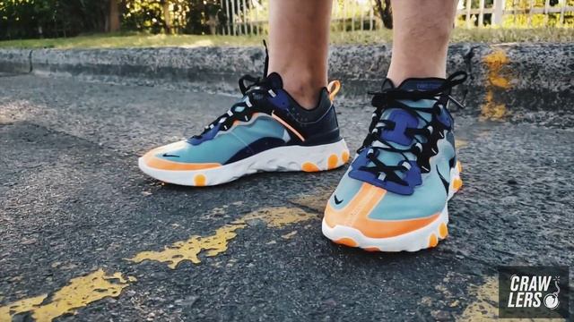Crawlers Unboxing | Nike React Element 87 "Blue Chill/ Solar Red" & "Thunder Blue/ Total Orange" смотреть онлайн