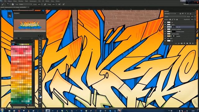 Wacom Cintiq Graffiti Speed Painting in Photoshop by SPEAK-2 смотреть онлайн